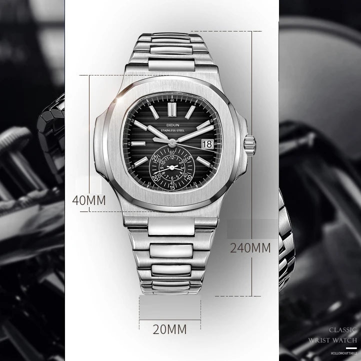 Top Brand Luxury Business Stainless Watch Male