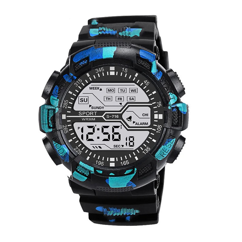 Outdoor Sport Men Watch Multifunction Large Screen