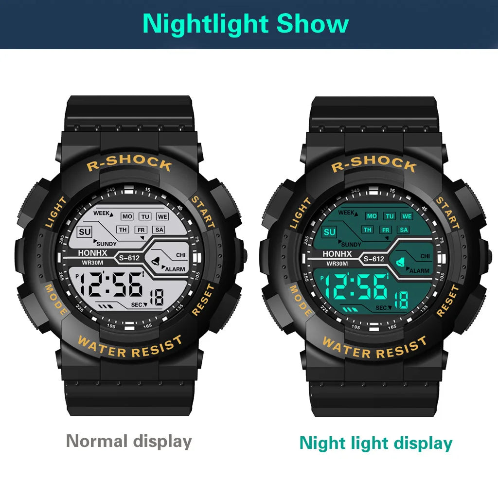 Outdoor Sport Men Watch Multifunction Large Screen
