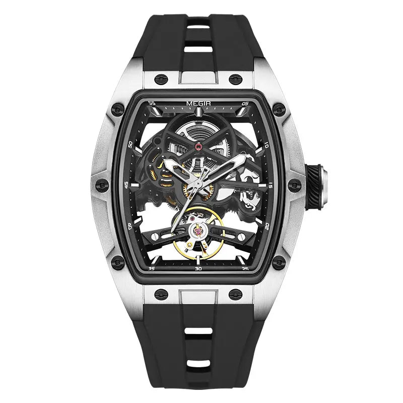 MEGIR Men Wristwatch Fashion Black Waterproof