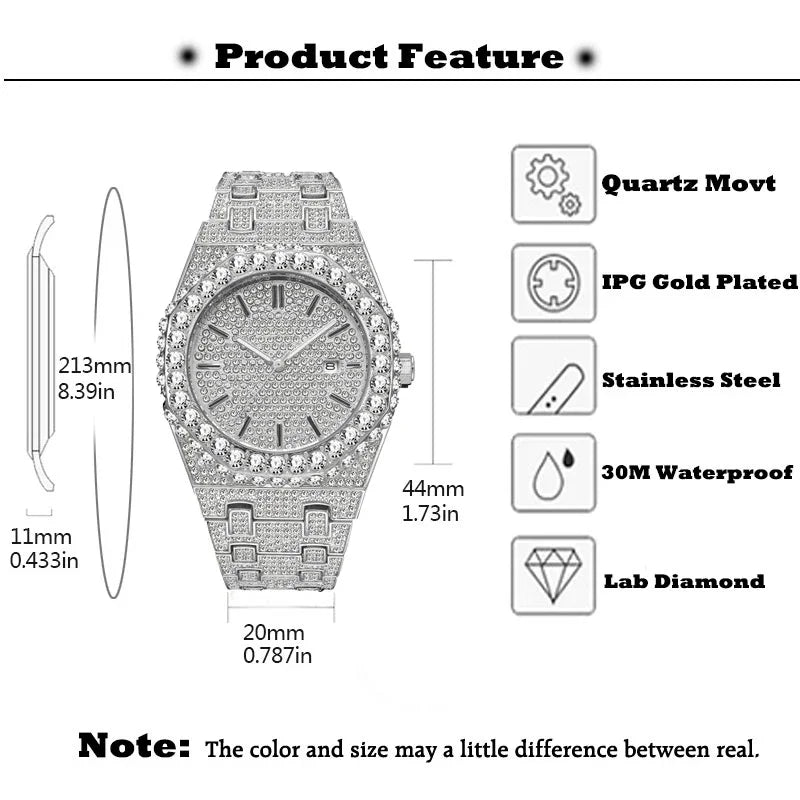 2024 Hip Hop Mens Quartz Watches