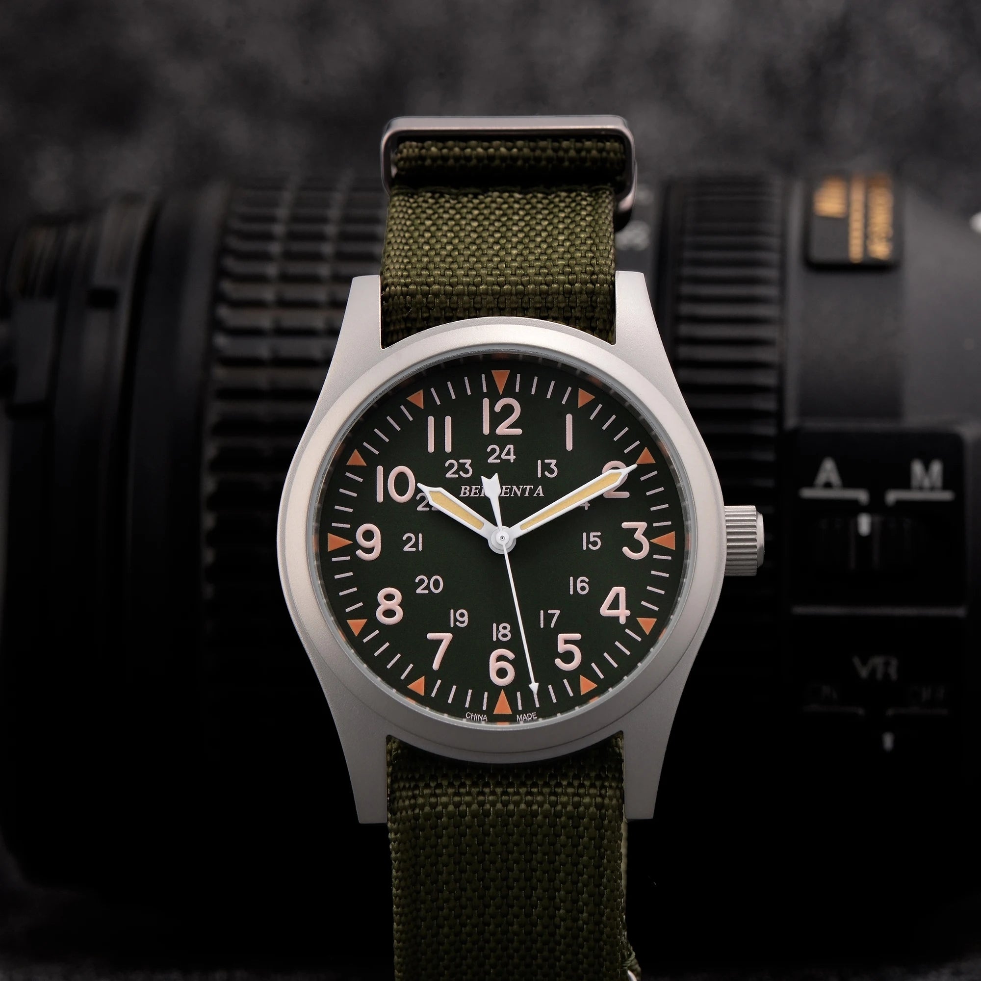 Vintage Field Military Nylong Wristwatch For Men