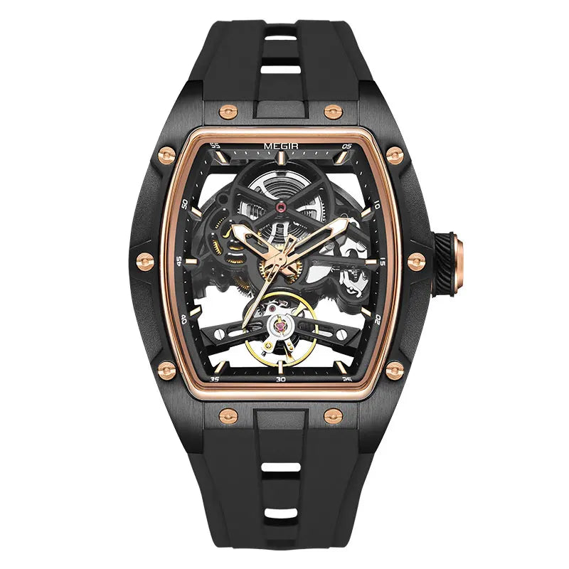 MEGIR Men Wristwatch Fashion Black Waterproof