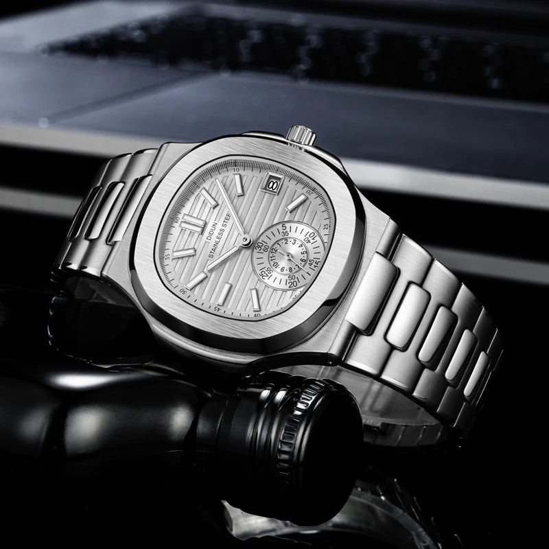Top Brand Luxury Business Stainless Watch Male