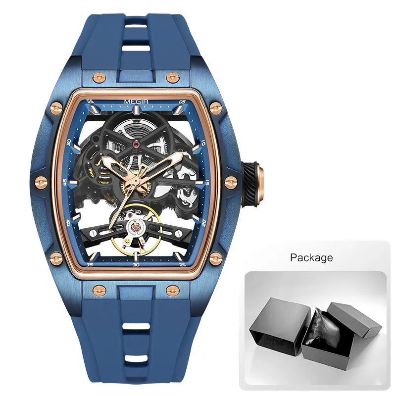 MEGIR Men Wristwatch Fashion Black Waterproof