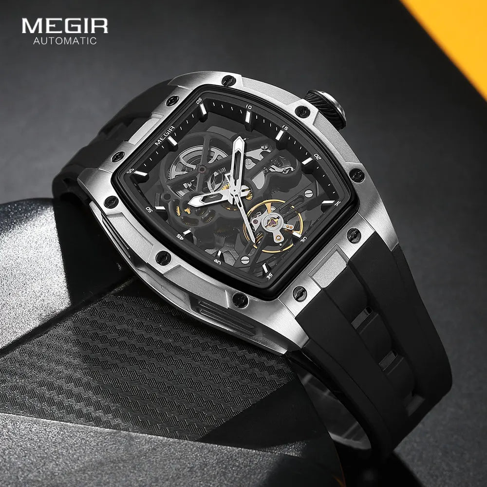 MEGIR Men Wristwatch Fashion Black Waterproof
