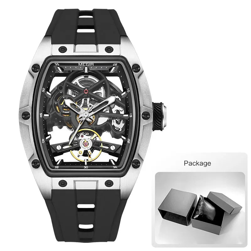 MEGIR Men Wristwatch Fashion Black Waterproof