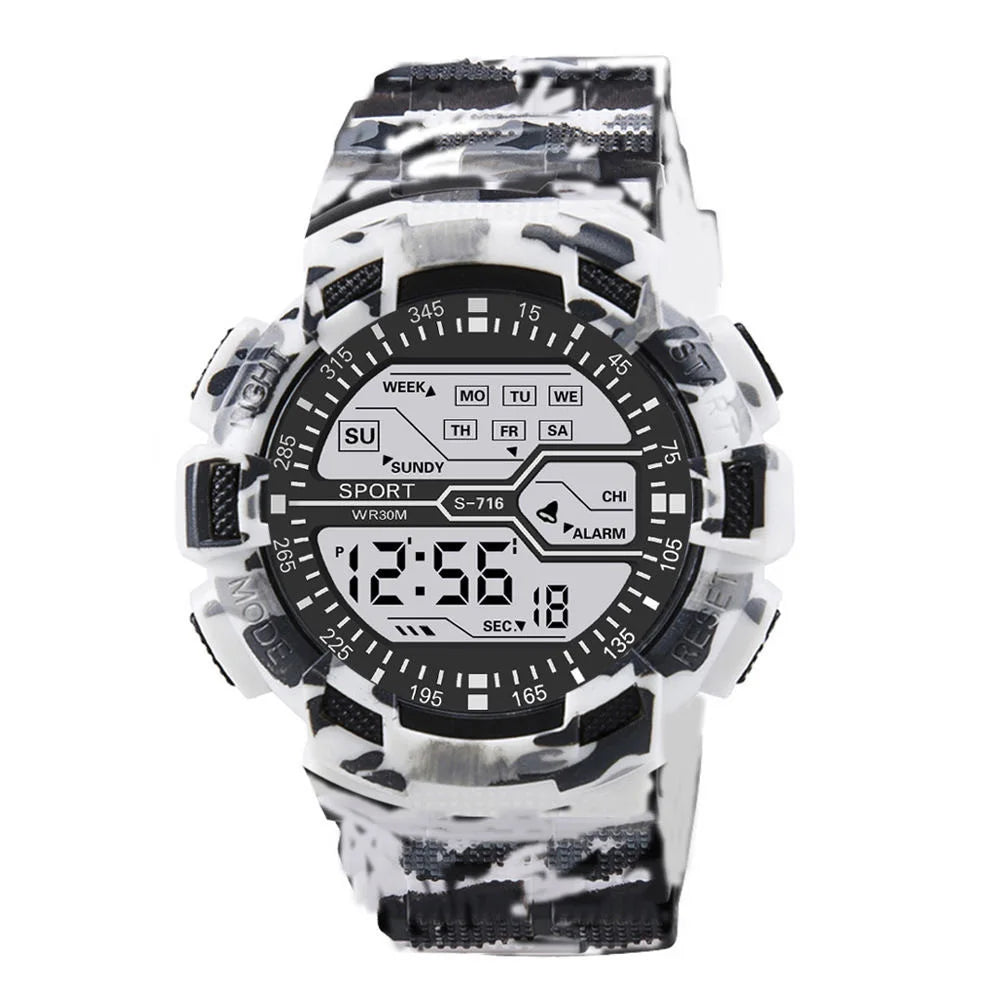Outdoor Sport Men Watch Multifunction Large Screen